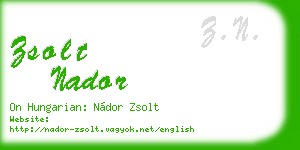 zsolt nador business card